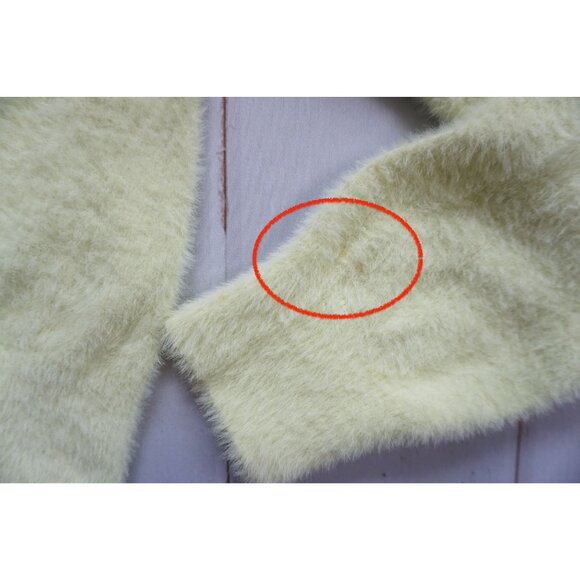 Willow & Wind Women’s Soft Fluffy Green-Yellow Cardigan - Size S - Picture 2 of 6